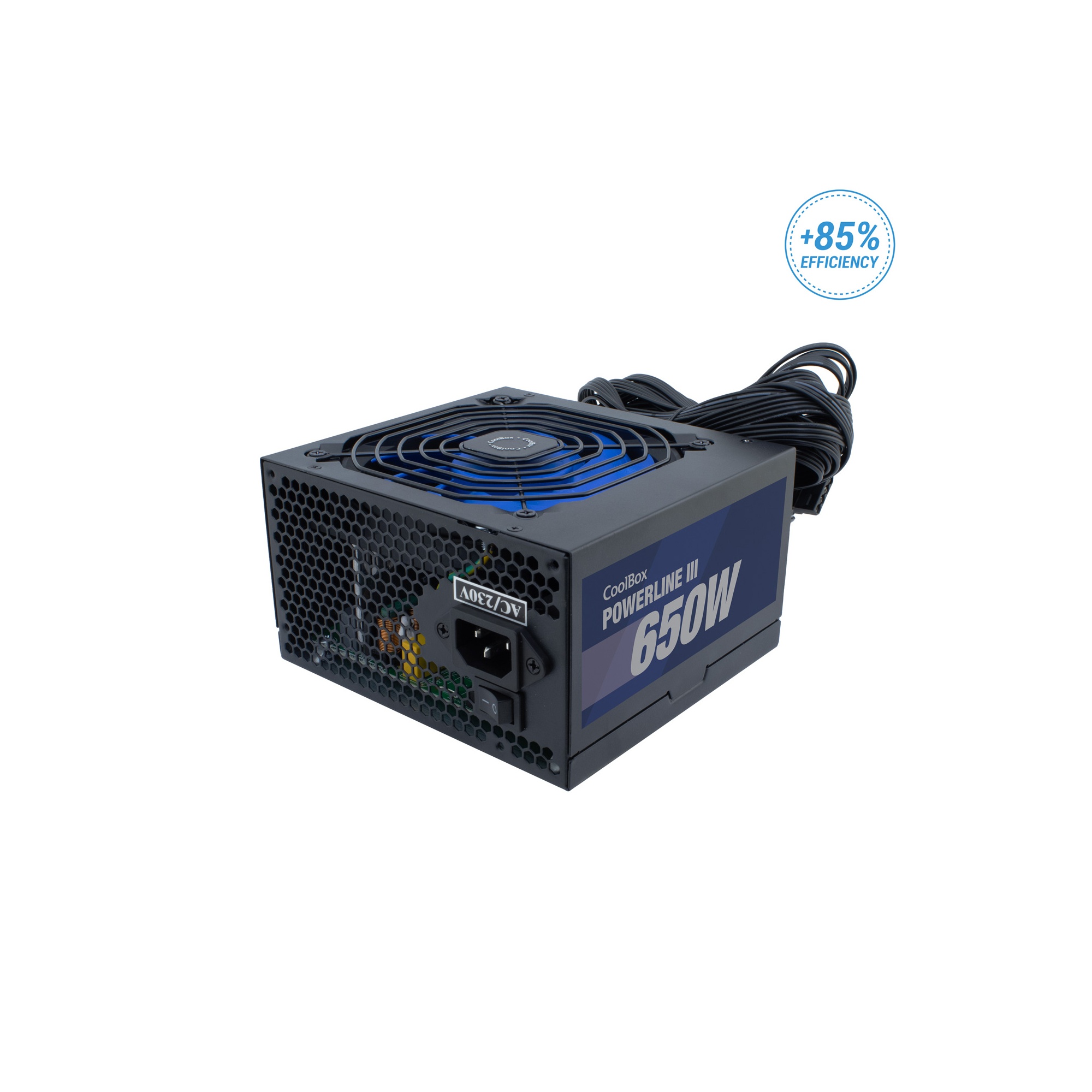 Fuente de alimentación Coolbox Powerline3 650W ATX 85+ PFC Activo 12cm