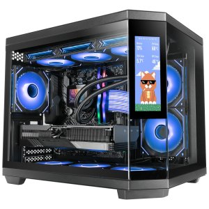 Caja ATX semitorre gaming Mars Gaming MC3TCORELCDM con cristal templado y pantalla LCD