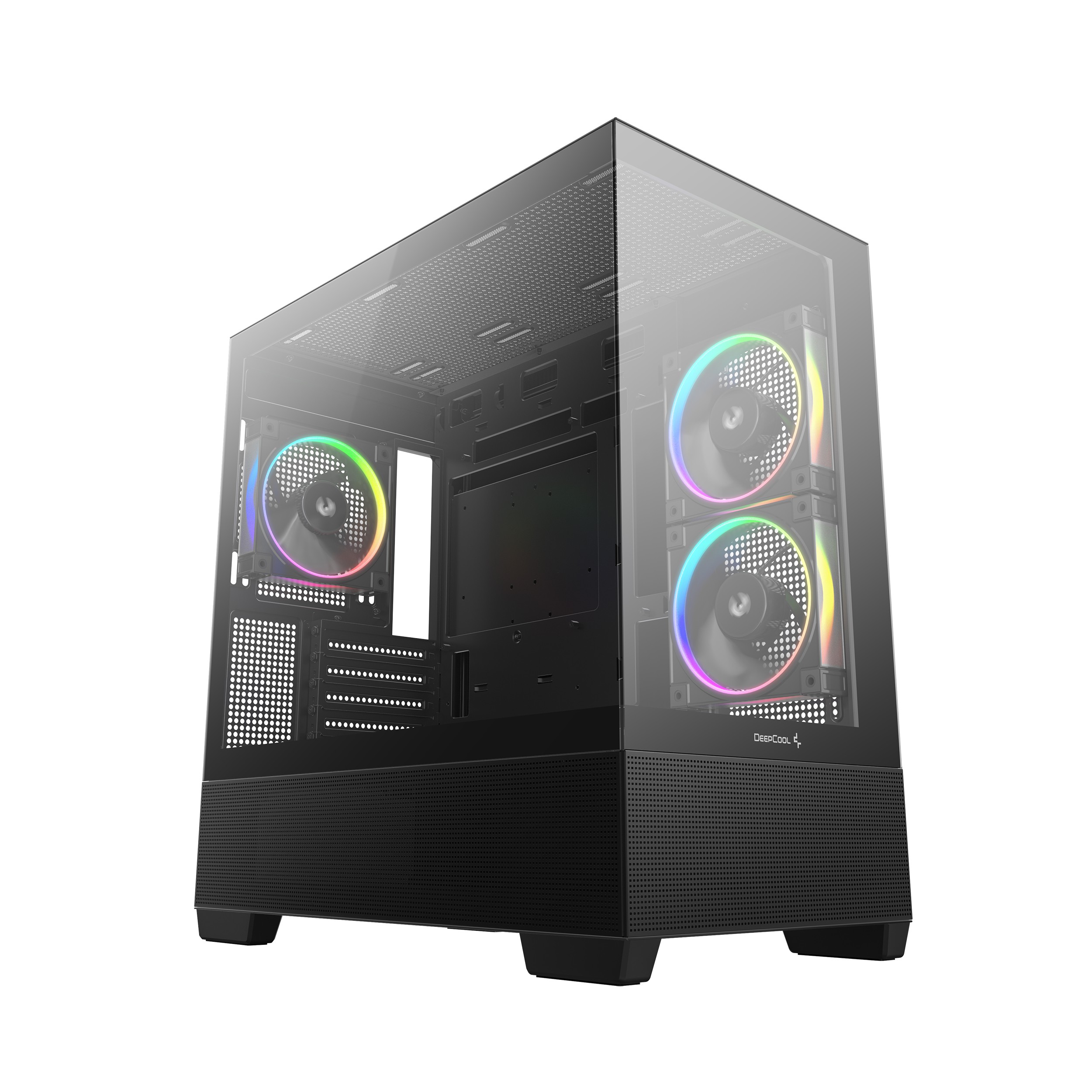 CAJA ATX SEMITORRE DEEPCOOL CG380 3F CRISTAL TEMP NEGRA R-CG380-BKAGM3-G