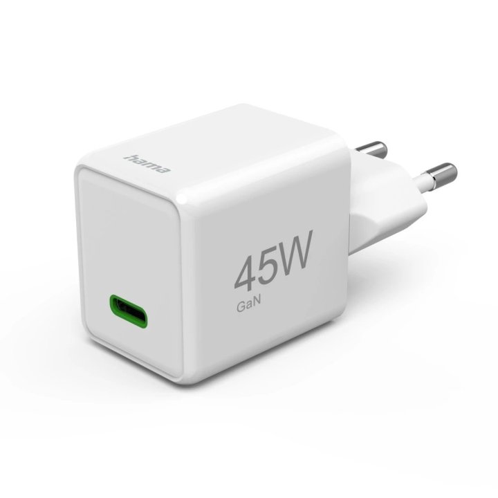 CARGADOR DE PARED HAMA SUPER MINI 1xUSB-C GaN 45W QUICK CHARGE POWER DELIVERY COLOR BLANCO