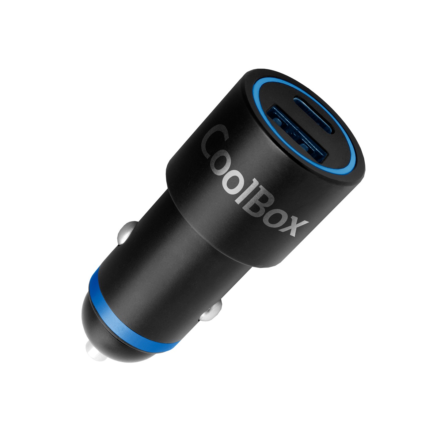 CARGADOR DE COCHE COOLBOX 48W 1xUSB-C 1xUSB-A COLOR NEGRO