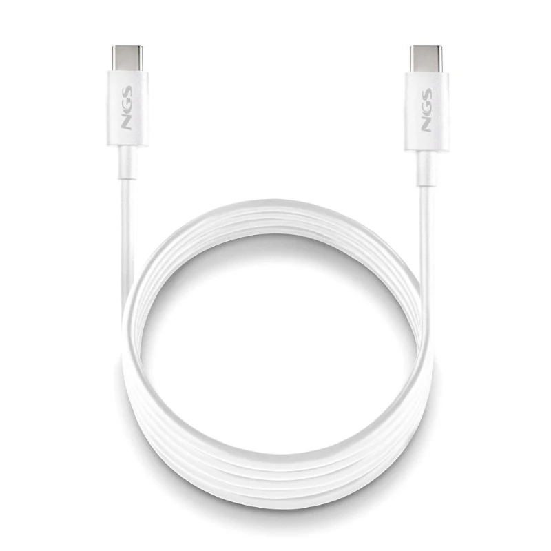 NGS CABLE CARGA RAPIDA USB-C A USB-C 1M BLANCO