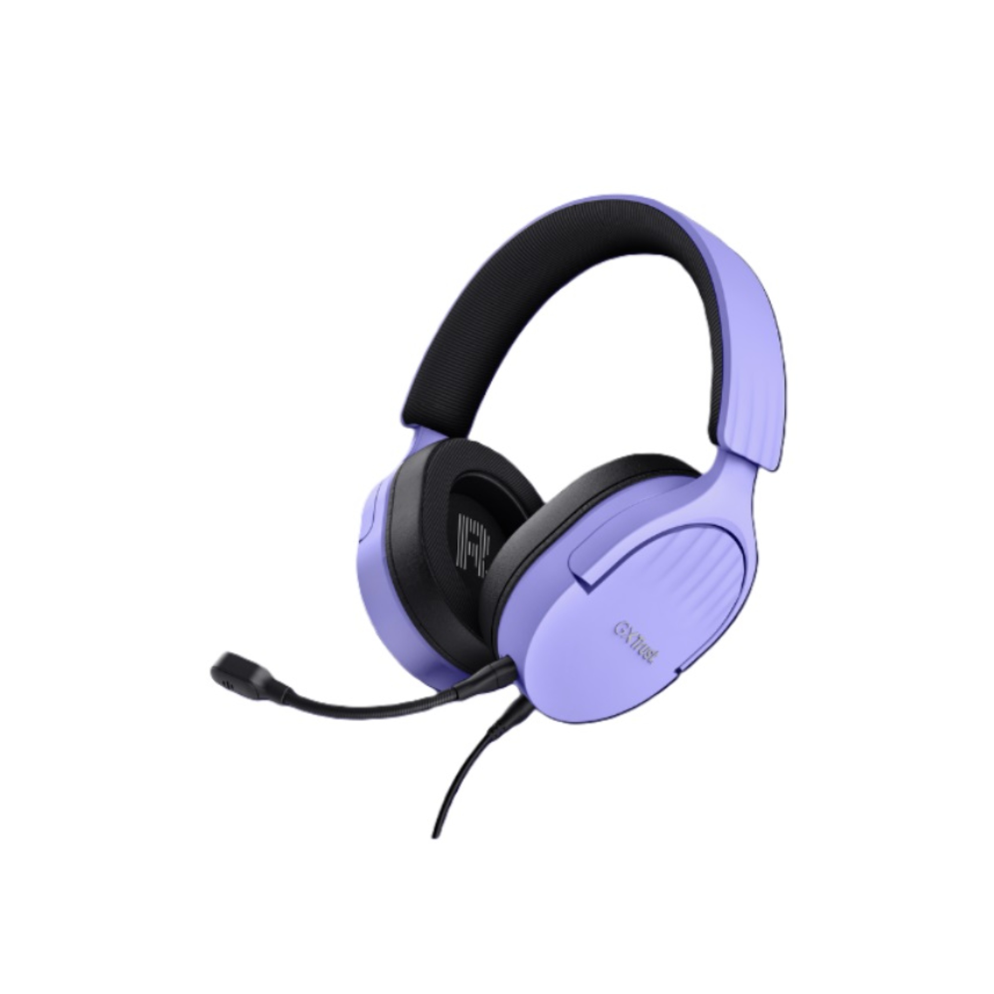 Auriculares gaming Trust GXT 489 Fayzo morado con micrófono desmontable