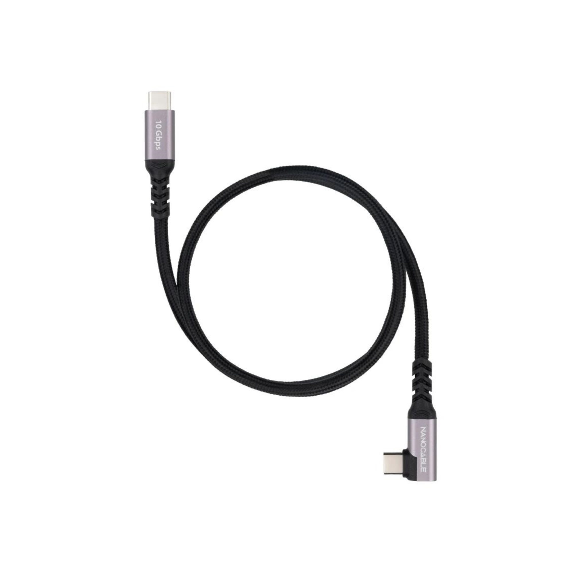 Nanocable Cable USB-C 3.2 GEN2 Acodado 100W 3 M