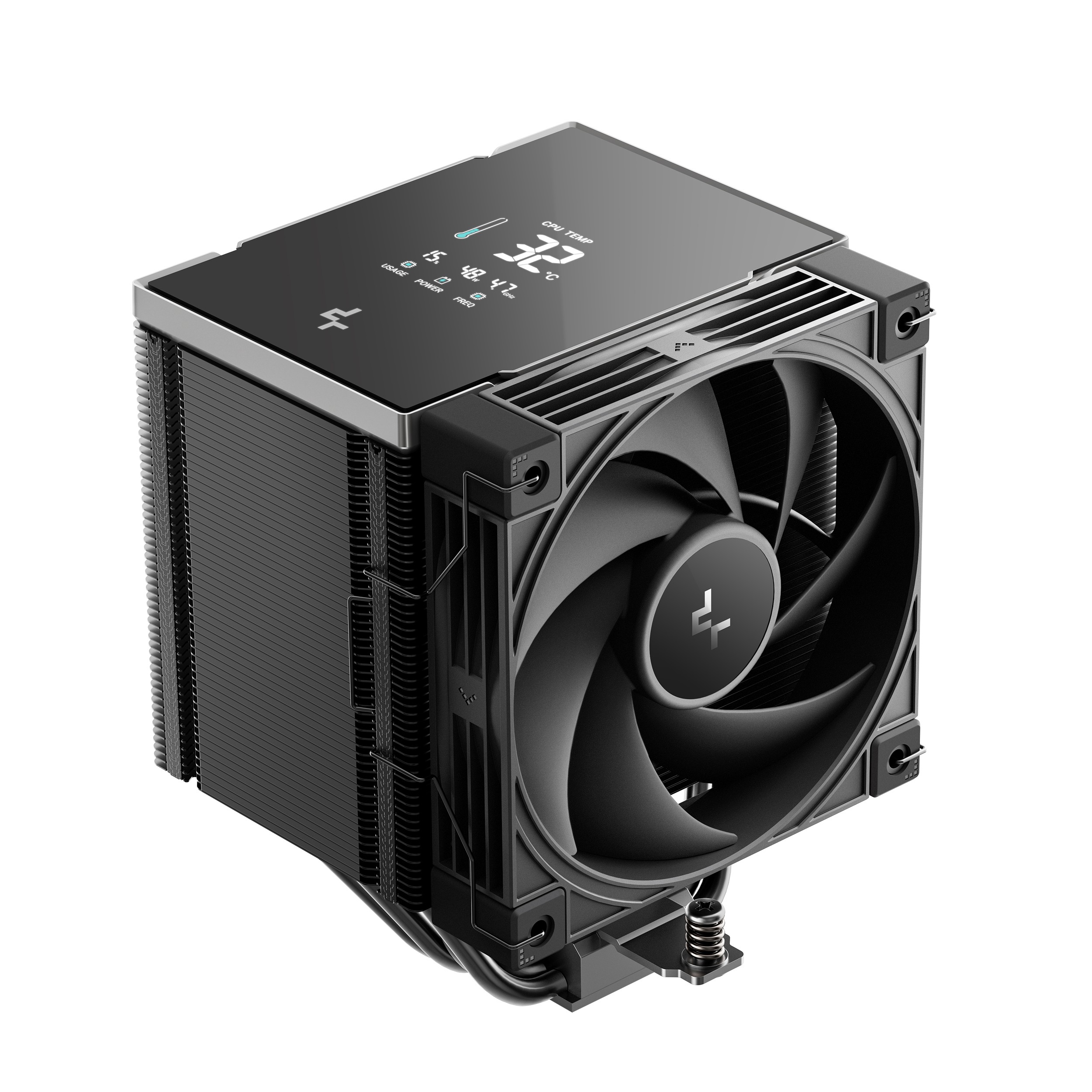 REFRIGERADOR CPU MULTIZOCALO DEEPCOOL AK500 G2 DIGITAL NYX  DOBLE NEGRO