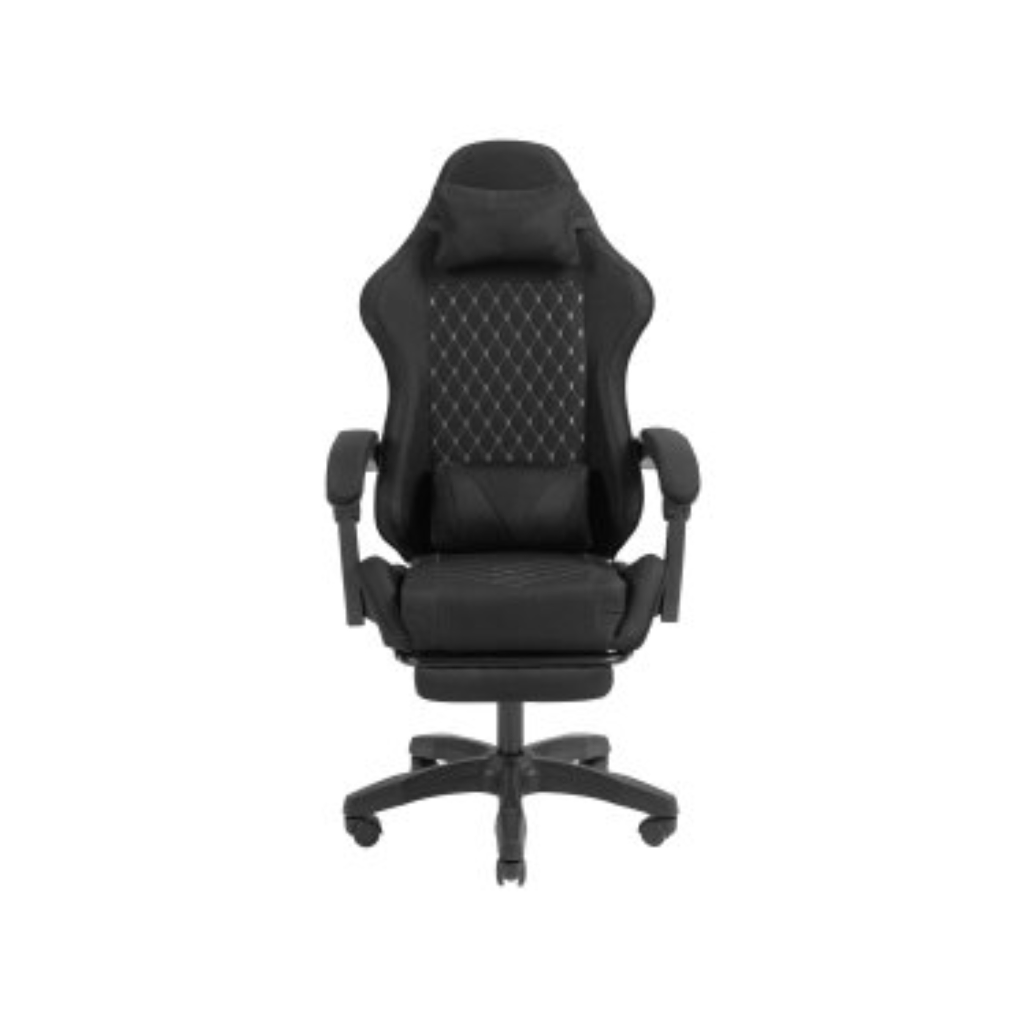 Silla gamer Mars Gaming MGCXFGRB negra reclinable con reposabrazos y reposapiés