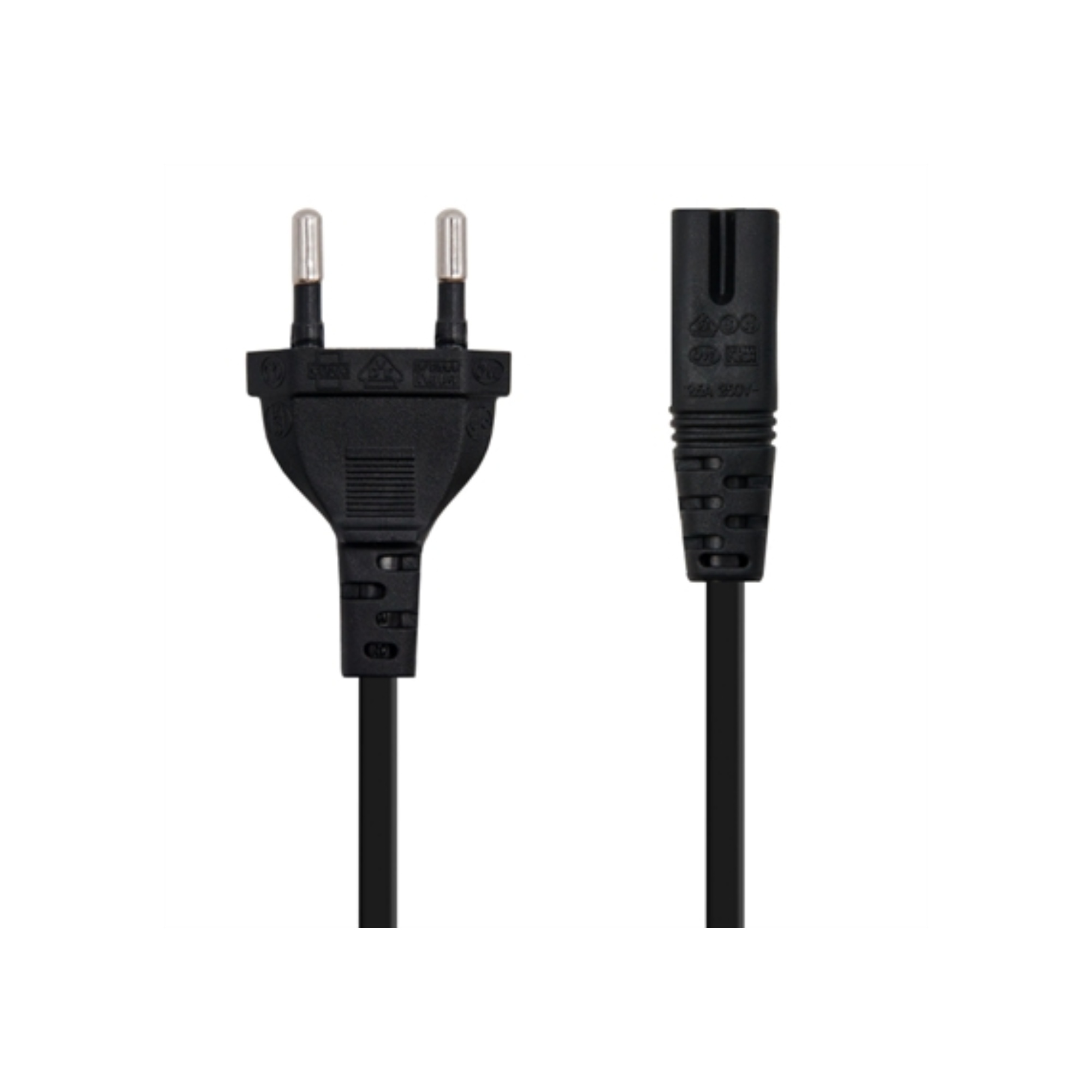 Nanocable Cable Alim. forma 8 CEE7/16/M-C7/H, 1.5m