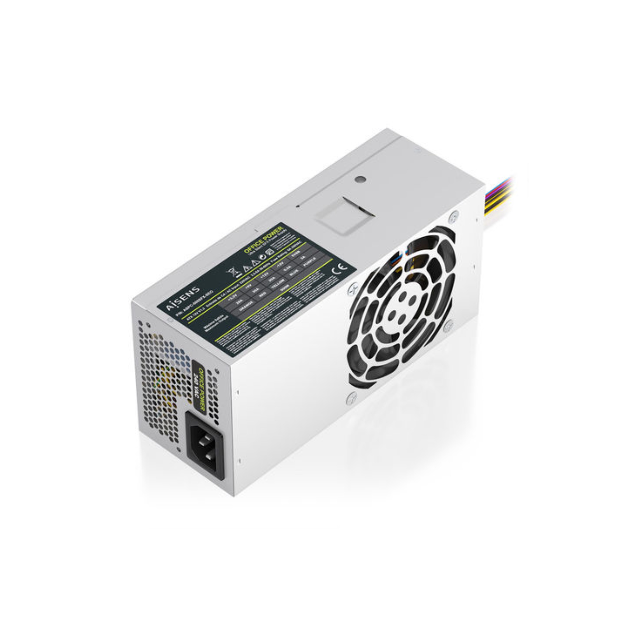 FUENTE ALIMENTACION 500W AISENS 12CM TFX PLATA OEM