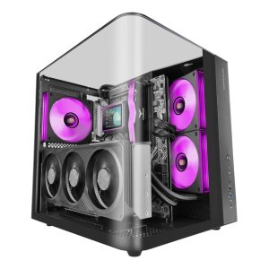 Caja ATX Mars Gaming MCINFINIOLITE Negra con Cristal Templado Curvo