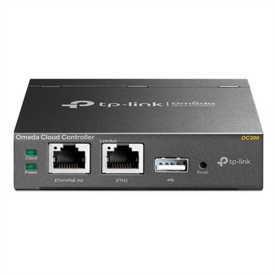 CONTROLADOR CLOUD OMADA TP-LINK OC200 PARA EAPS OMADA 2PTOS ETHERNET 1PTO MICROUSB SOPORTE CLOUD