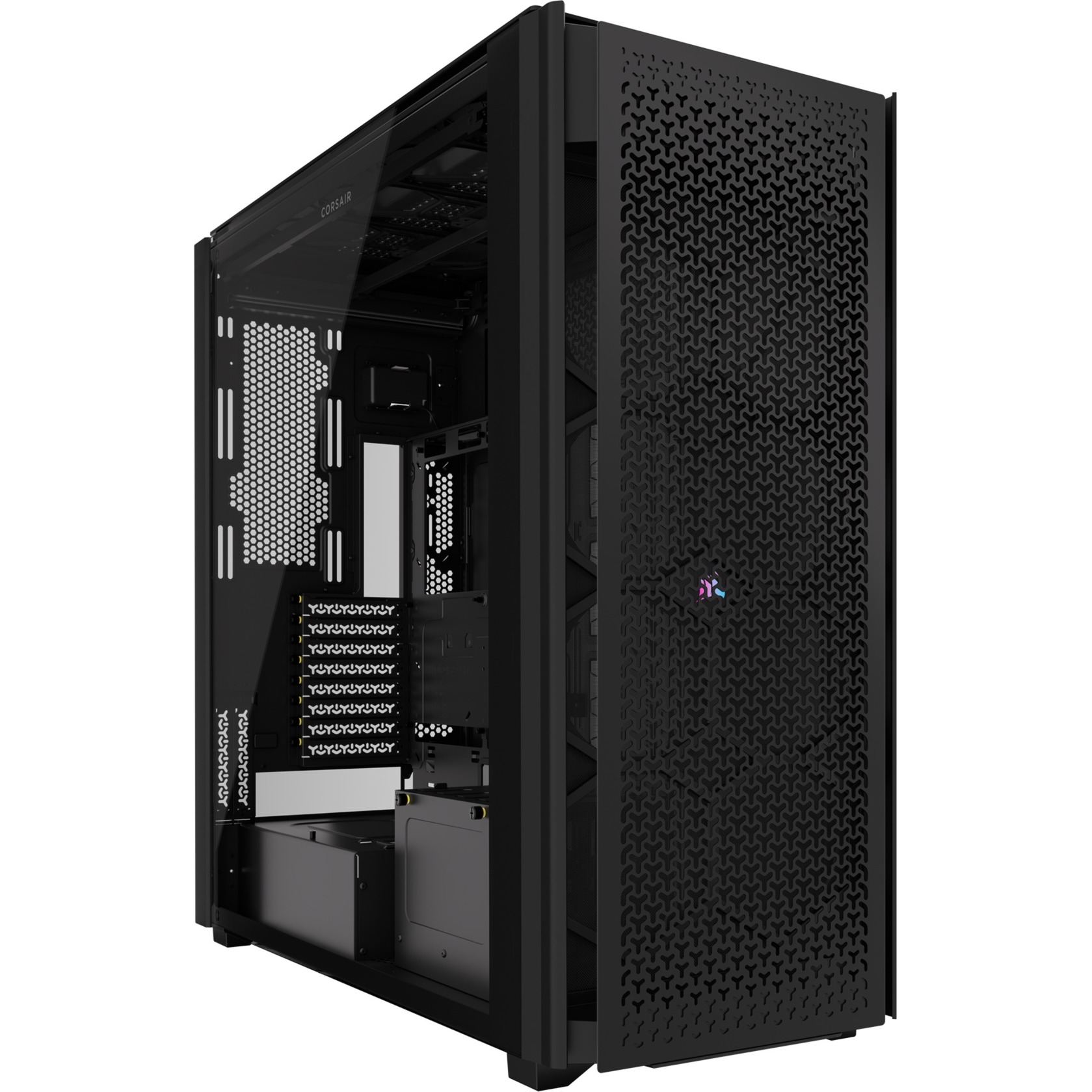 CAJA ATX SEMITORRE CORSAIR ICUE 9000D AIRFLOW CRISTAL TEMPLADO NEGRA