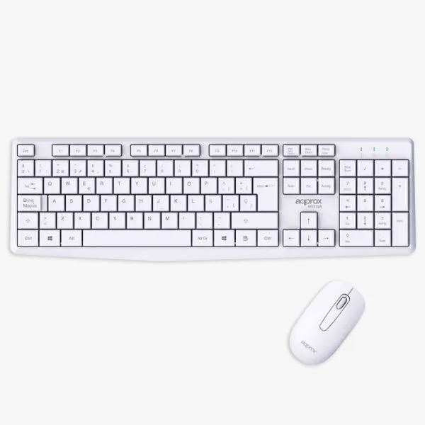APPROX Teclado+raton inalamb X420W 1000DPI Blanco