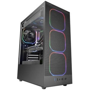 CAJA ATX SEMITORRE MARS GAMING MCNEBULA LATERAL CRISTAL TEMPLADO FRONTAL MESH NEGRO