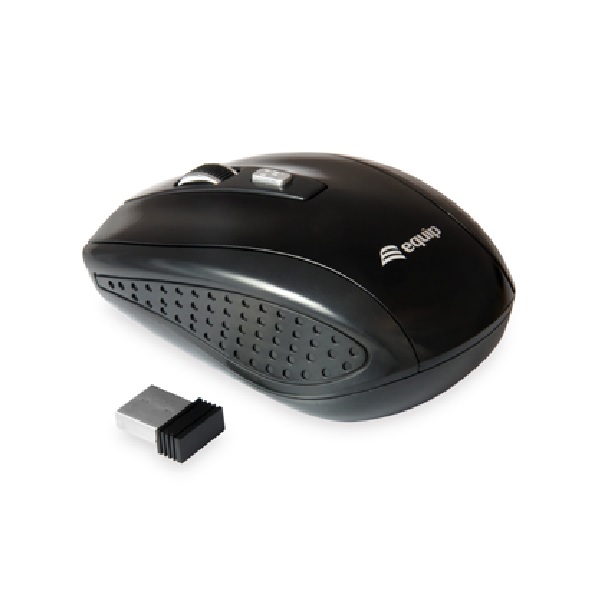MOUSE EQUIP LIFE OPTICO WIRELESS 2.4Ghz 4 BOTONES COLOR NEGRO DPI 800/1200/1600