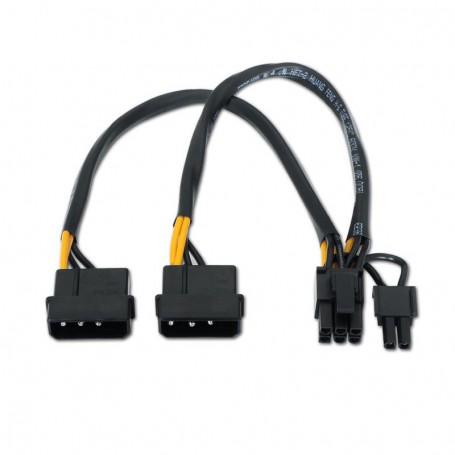 Nanocable Cable VGA 2x5.25"/M-PCI-E(6+2PIN)/M 20cm