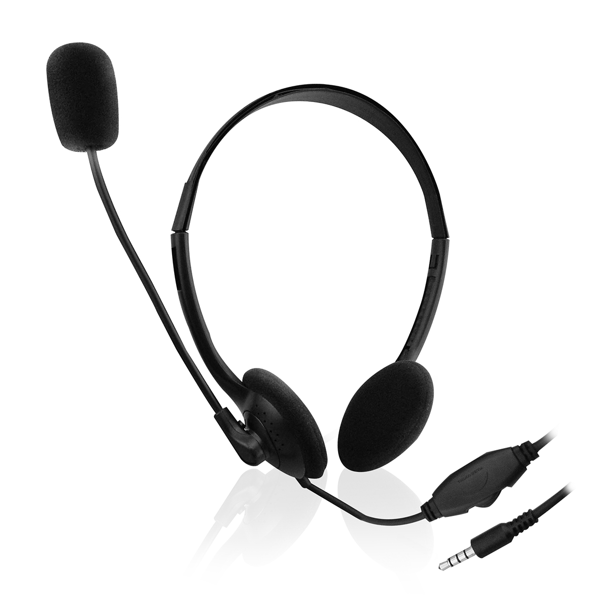 AURICULARES C/MICROFONO EWENT EW3567 C/VOLUMEN NEGRO