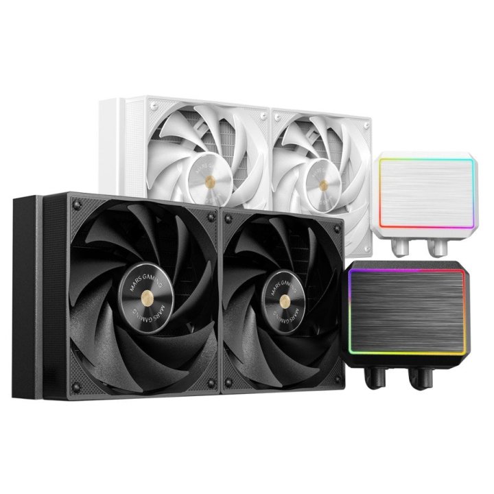 Sistema de Refrigeración Líquida Mars Gaming MLPRO II 240mm con Pantalla LCD Negra