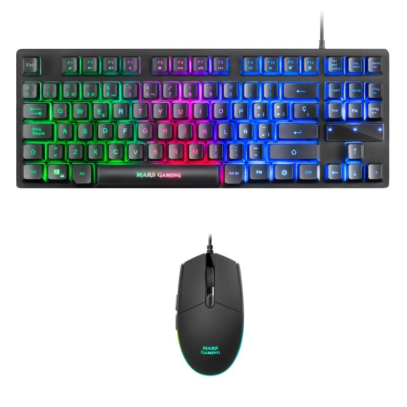 Combo Gaming Teclado RGB + Ratón 3200 DPI Mars Gaming MCPTKL