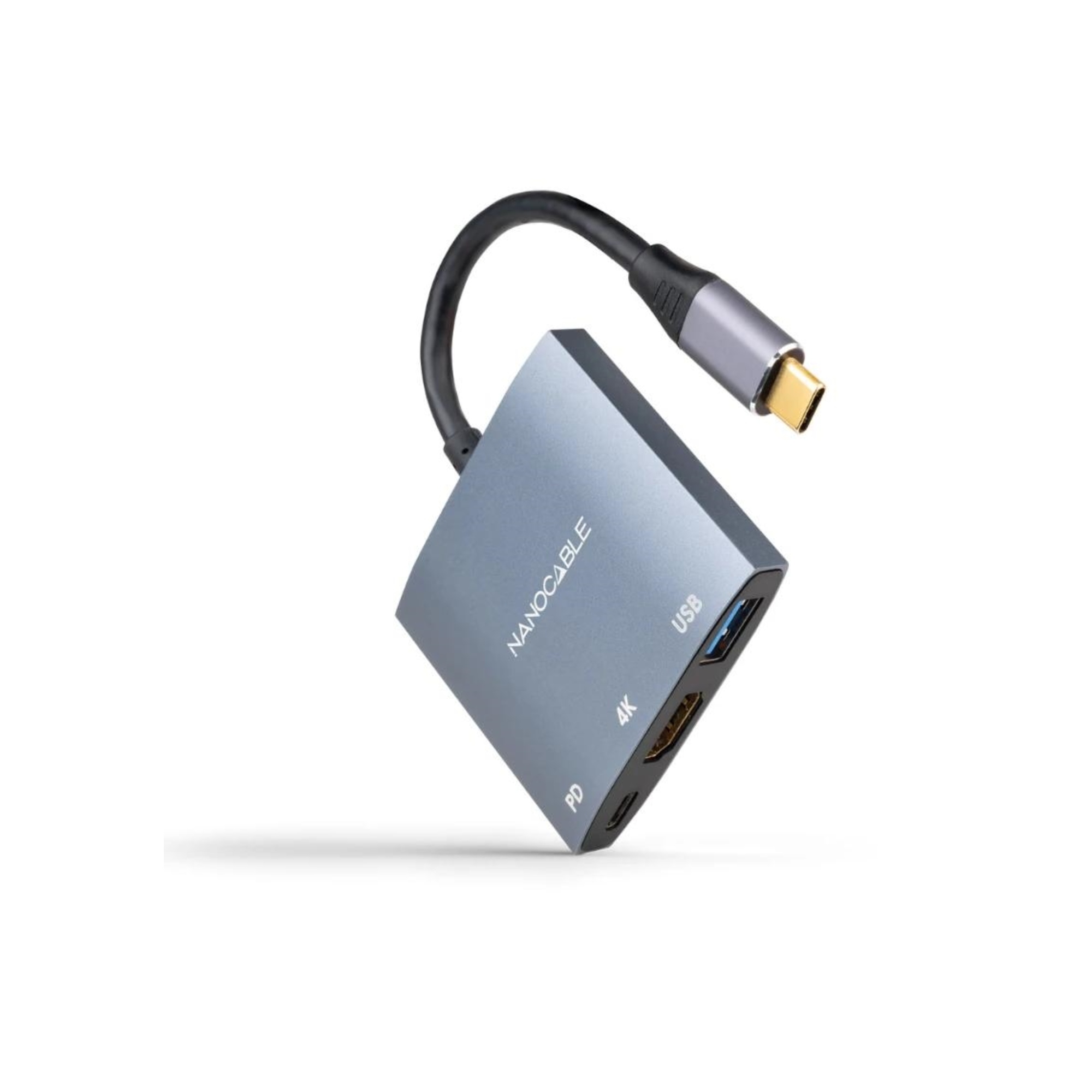 Nanocable Conversor USB-C a HDMI/USB3.0/PD 15 cm