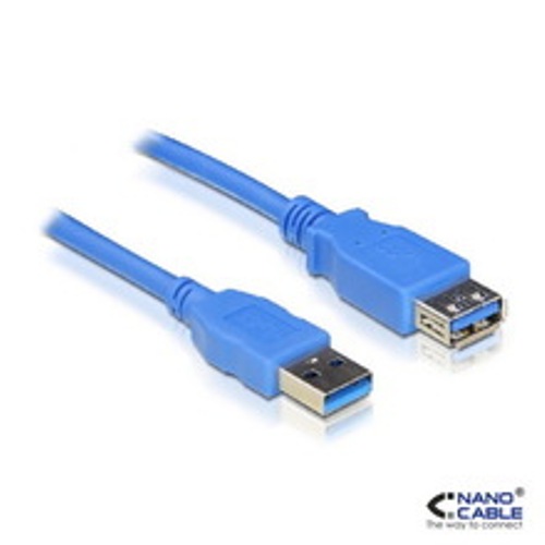 CABLE USB 3.0 TIPO A/M-A/H AZUL 1.0 M NANOCABLE 10.01.0901-BL