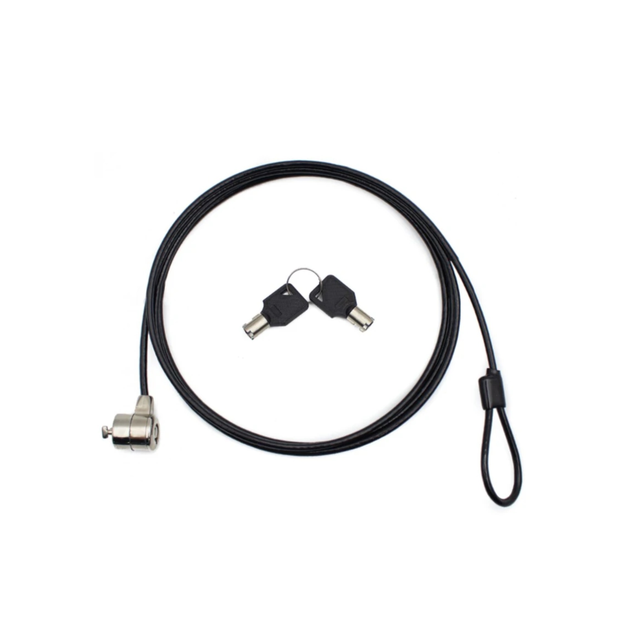 Nilox Cable de Seguridad Doble Llave 1.8 M, Negro