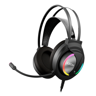 AURICULARES C/MICROFONO KROM KAPPA GAMING JACK-3.5MM RGB LED USB