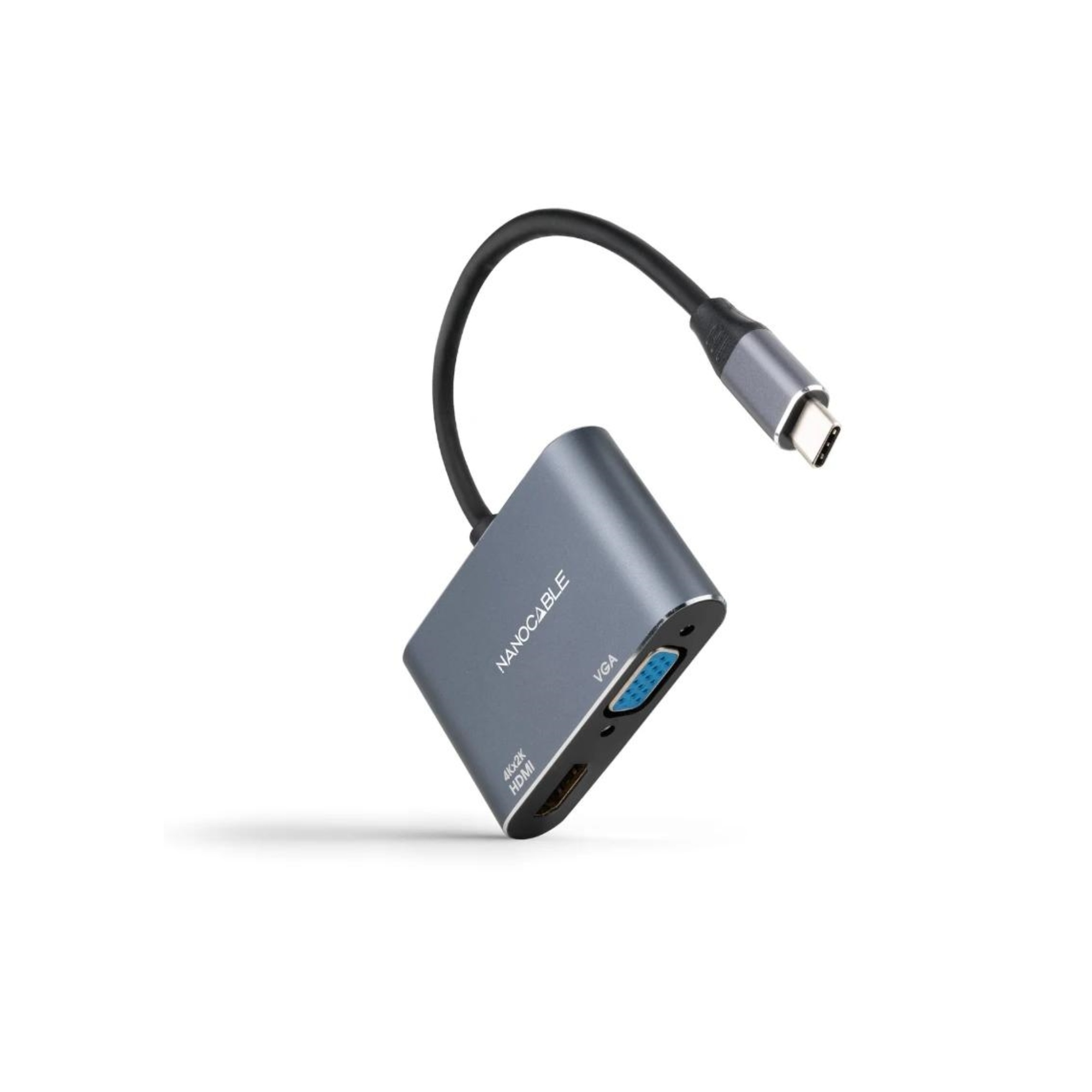 Nanocable Conversor USB-C/M a HDMI-VGA/H 15 cm