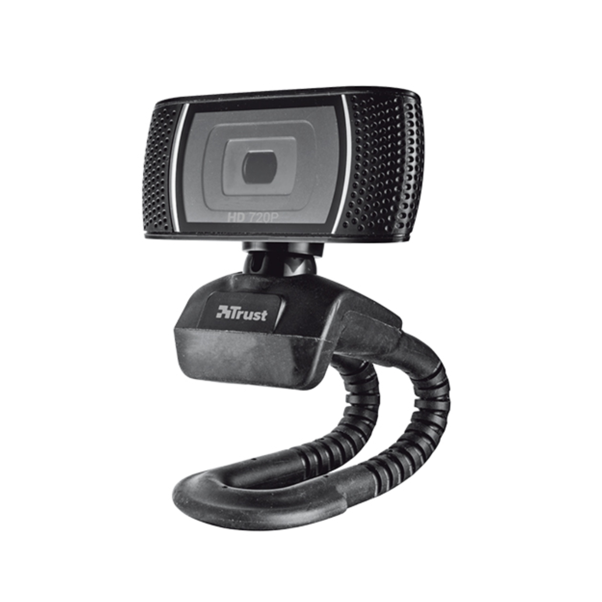 Webcam Trust Trino HD 720p con micrófono y botón de foto USB Negra