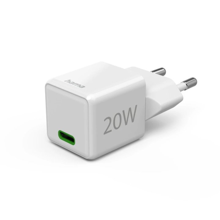 CARGADOR DE PARED HAMA SUPER MINI 1xUSB-C 20W QUICK CHARGE POWER DELIVERY COLOR BLANCO