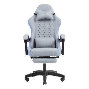 SILLA GAMER MARS GAMING MGCXFSBL FABRIC REPOSAPIES EXTENSIBLE AZUL PLATA