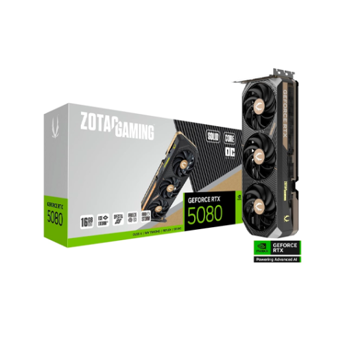 TARJETA GRAFICA ZOTAC RTX 5080 16 GB SOLID CORE OC