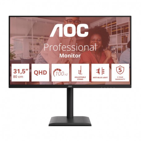MONITOR 31.5" AOC Q32E4U IPS QHD 2K 100HZ 4MS NEGRO