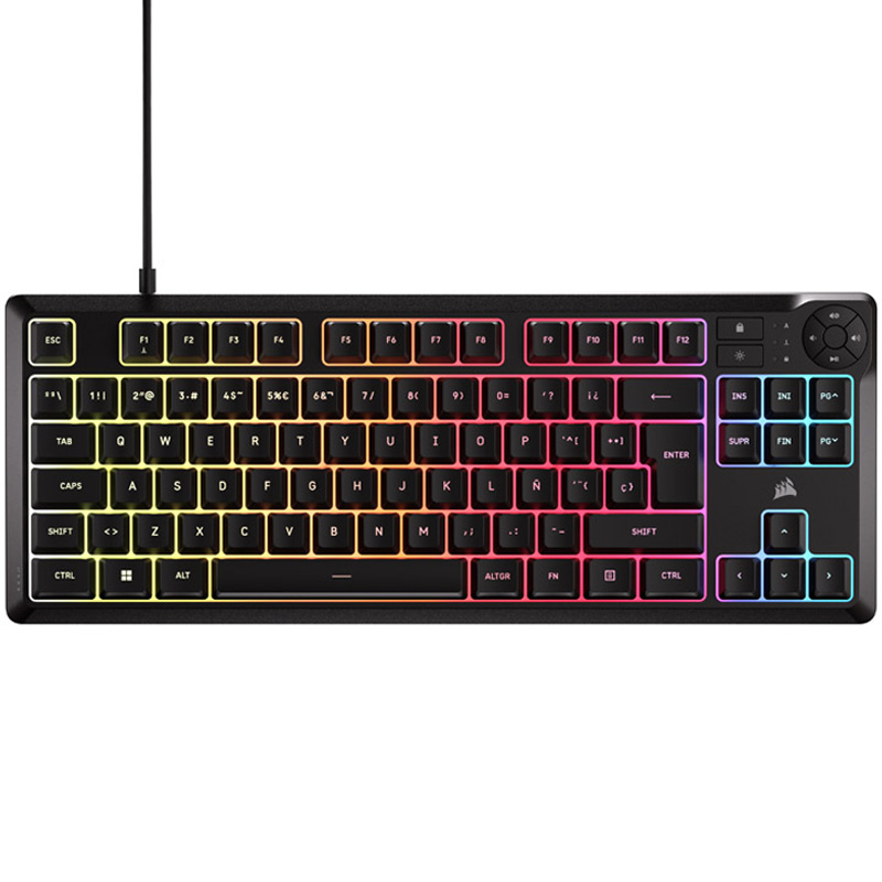 TECLADO CORSAIR USB K55 CORE TKL RGB GAMING ICUE NEGRO CH-9216065-ES