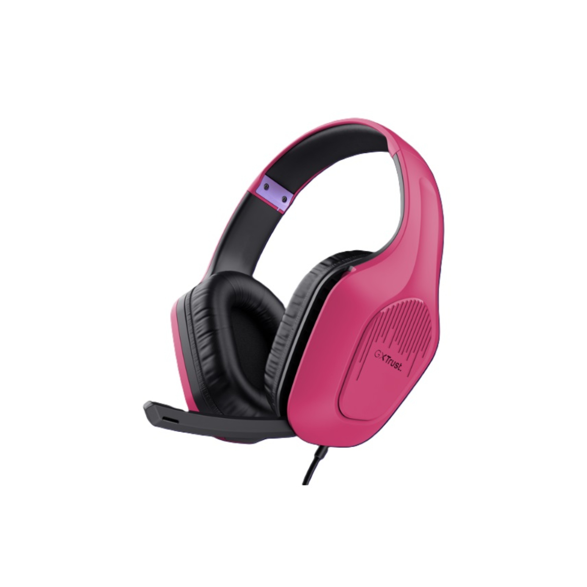 Auriculares gaming Trust GXT 415P Zirox ligeros con micrófono plegable rosa