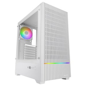 CAJA ATX SEMITORRE MARS GAMING MC-QUANTUM DOBLE CRISTAL TEMPLADO ARGB BLANCO