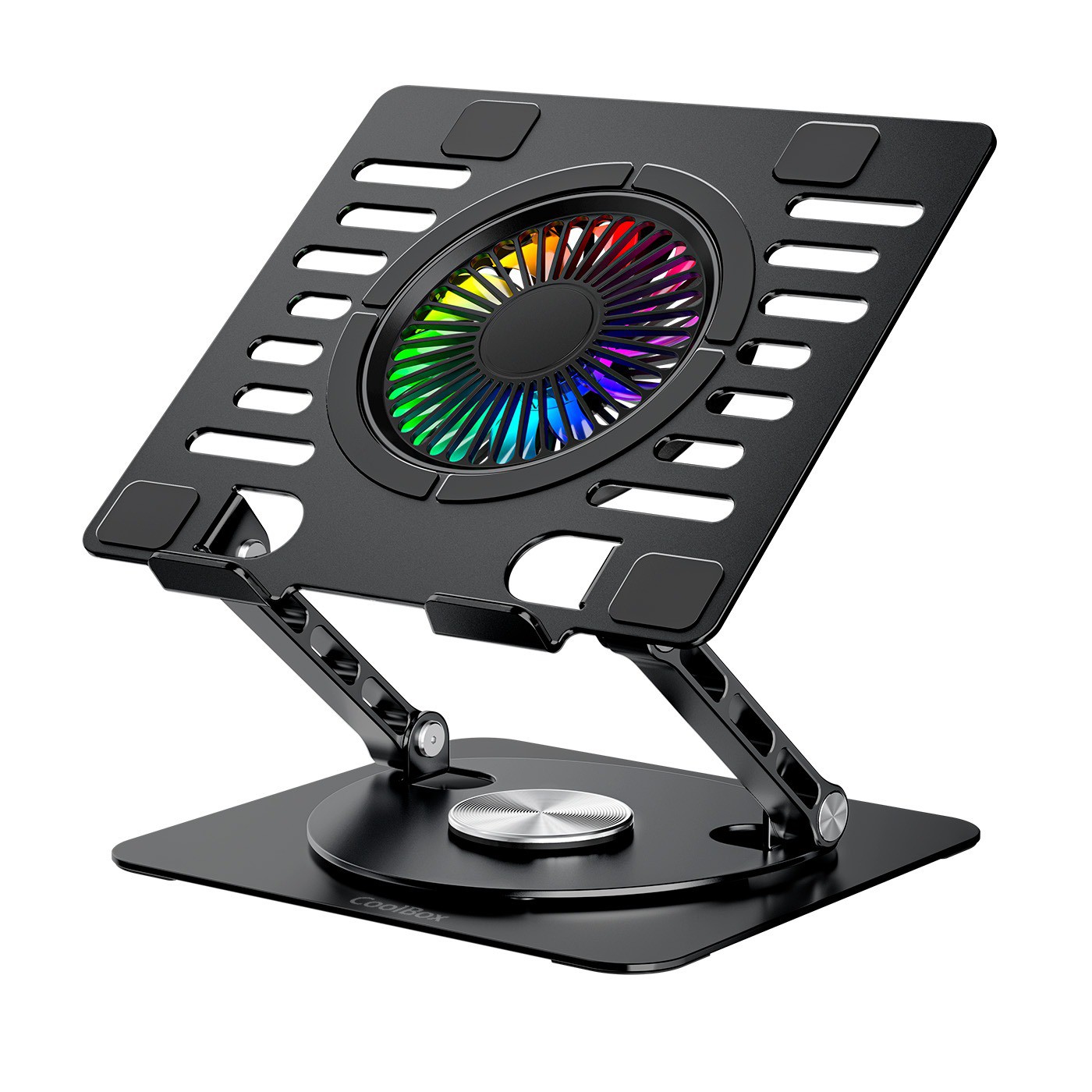 BASE REFRIGERACION PARA PORTATILES COOLBOX COOLAIR 1VRGB HASTA 17" VENT. 110mm RGB NEGRO