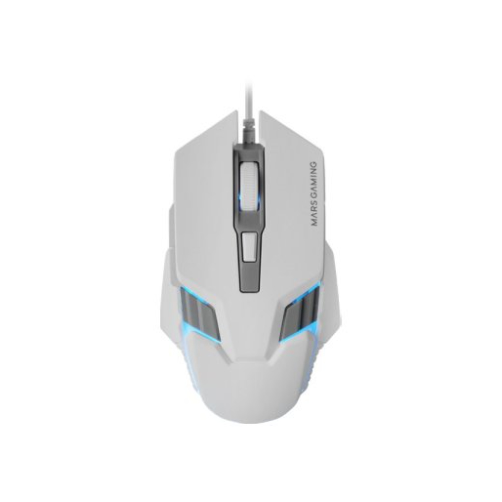 Mouse Mars Gaming MM024W RGB 4000 DPI 6 Botones Mecánicos Blanco