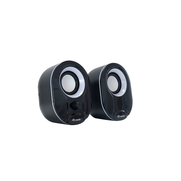 Altavoces 2.0 Equip Life 6W RMS Negro y Blanco con Control de Volumen USB