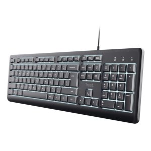 TECLADO TRUST PRIMO CON ILUMINACION USB 2.0 COLOR NEGRO