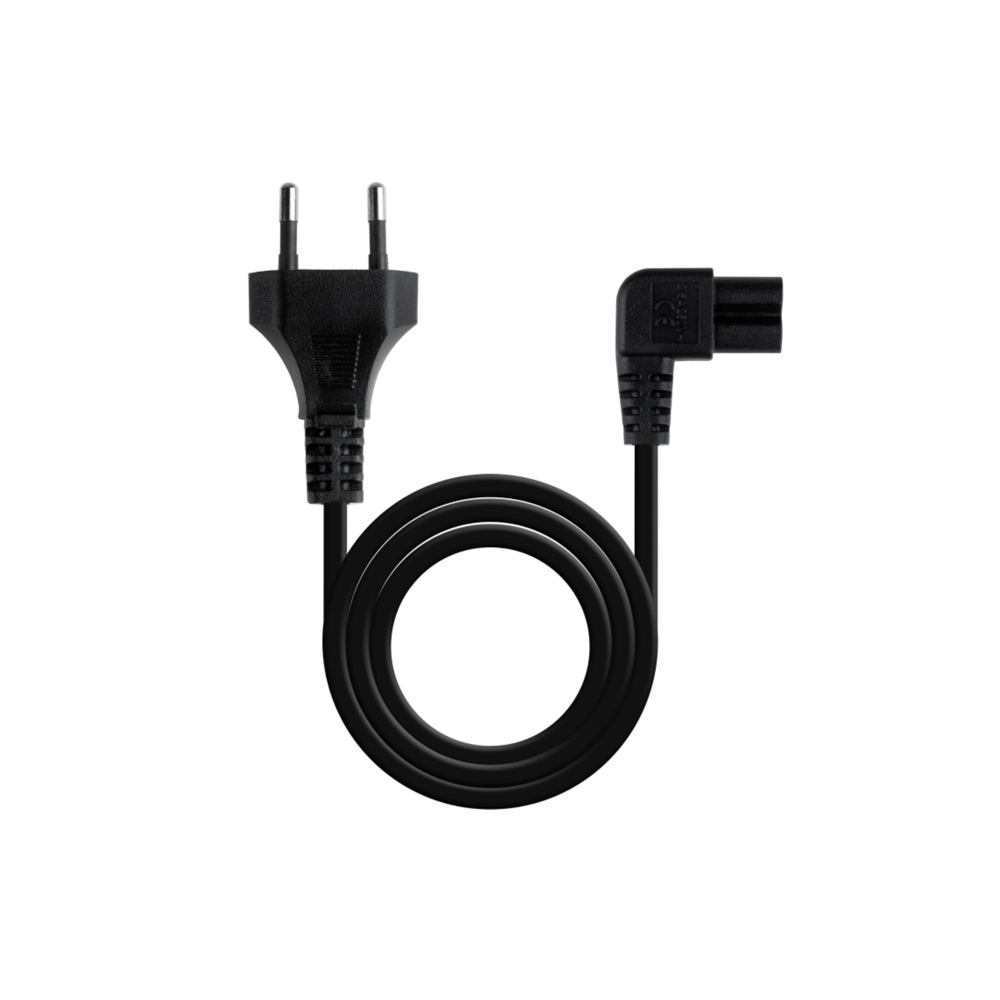 CABLE ALIMENTACION CEE7/16/M-C7/H(ACODADO) 3M NEGRO NANOCABLE 10.22.0503