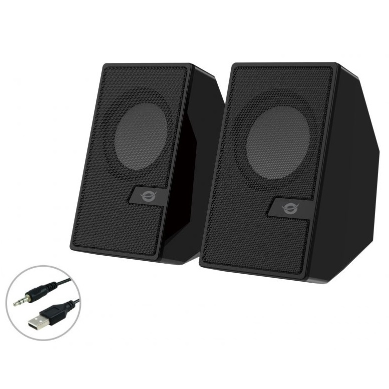 ALTAVOCES 2.0 CONCEPTRONIC BJORN02B 6W COLOR NEGRO JACK 3.5 Y