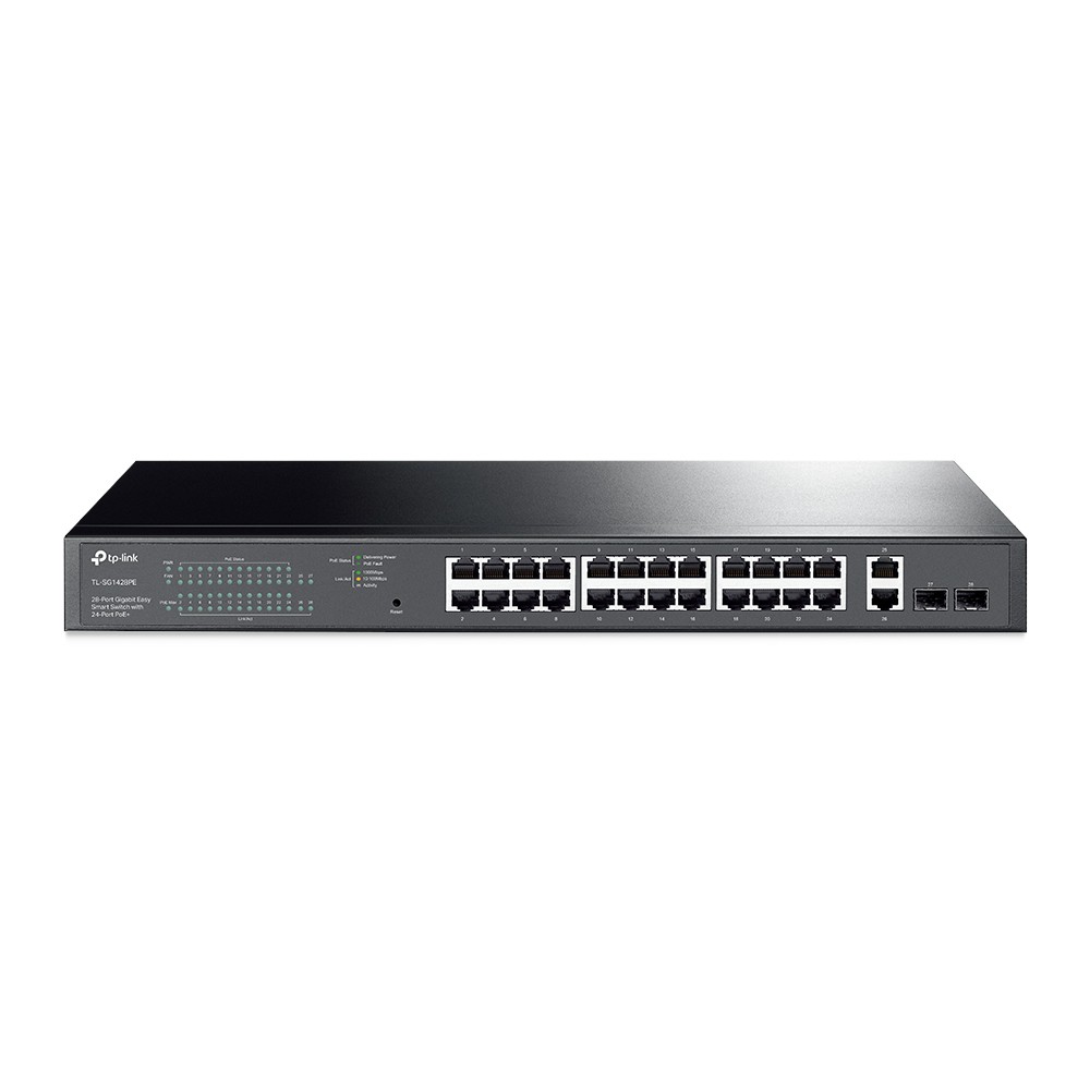 SWITCH SEMIGESTIONABLE POE+ TP-LINK TL-SG1428PE 28P GIGA DE ESTOS 24P POE+ (250W) 2P GIGA SFP