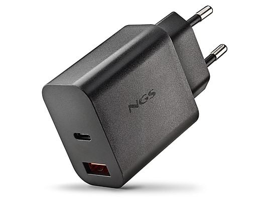 NGS CARGADOR GAN ULTRARAPIDO 20W USB-C+ USB-A
