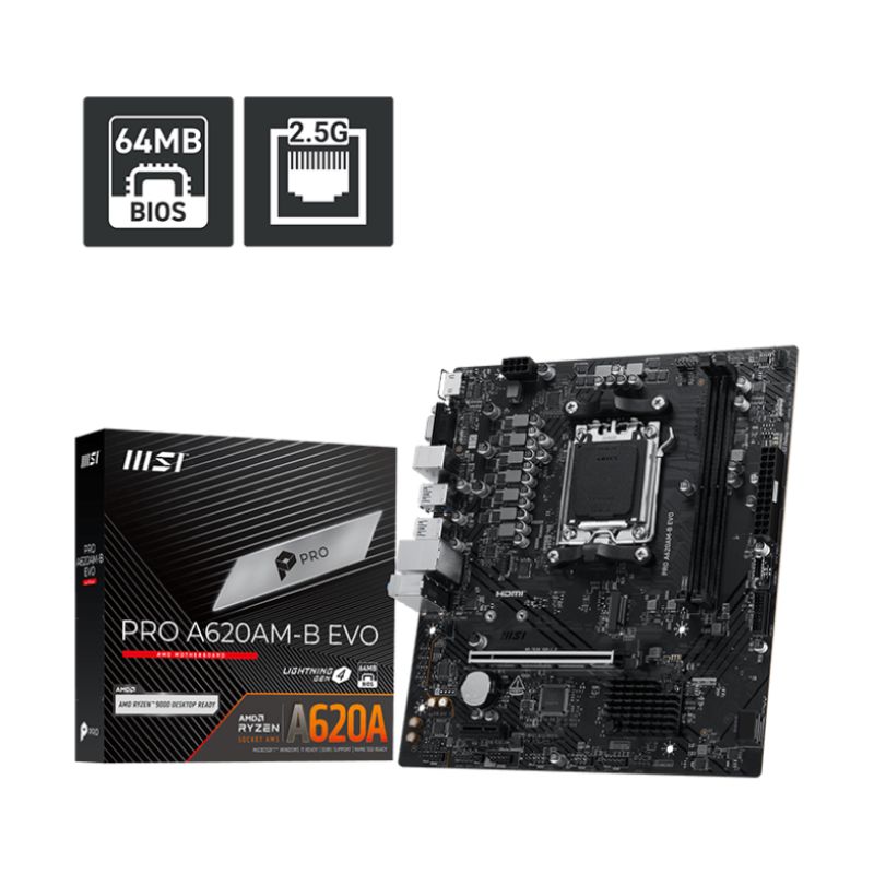 MSI Placa Base PRO A620AM-B EVO mATX DDR5 AM5