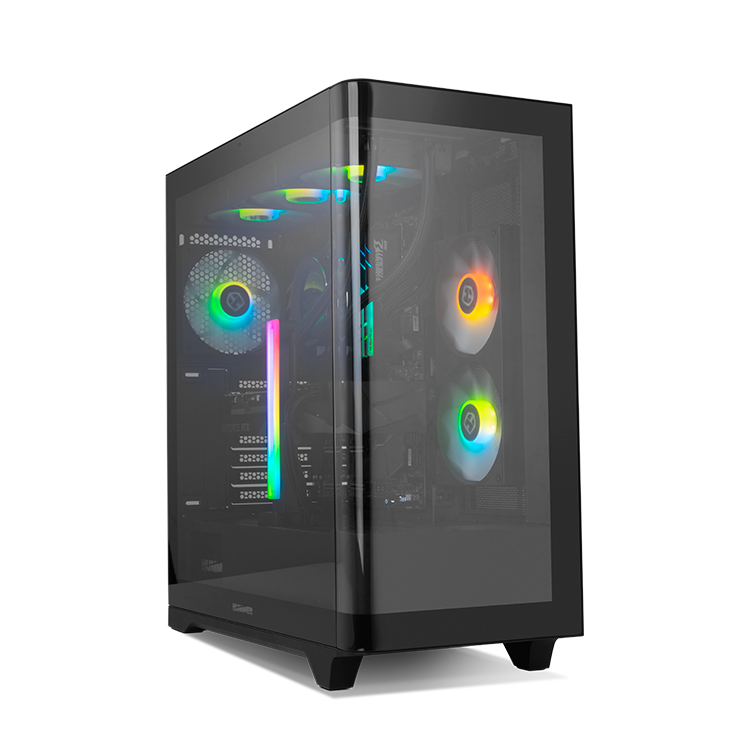 NOX Semitorre HUMMER ETHER Cristal Curvo Negro