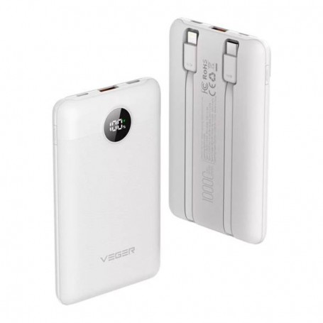 Cargador Powerbank VEGER C11 10000mAh 22W Blanco