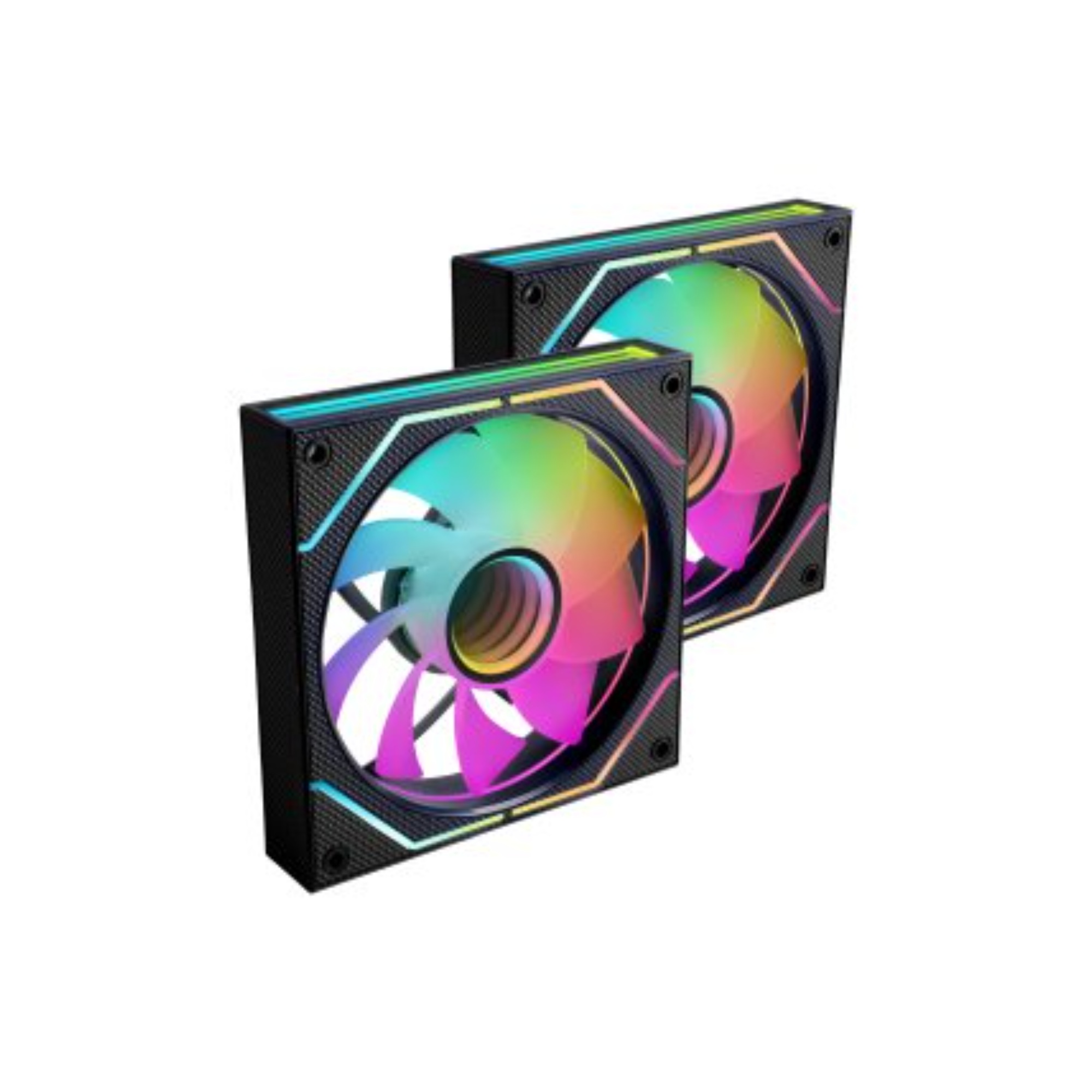 Kit de 2 ventiladores internos ARGB Mars Gaming MF3DPROX2R 120mm Negro