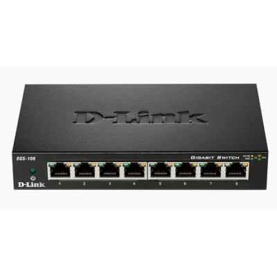 D-Link DGS-108 Switch 8p 10/100/1000Mbps RJ45