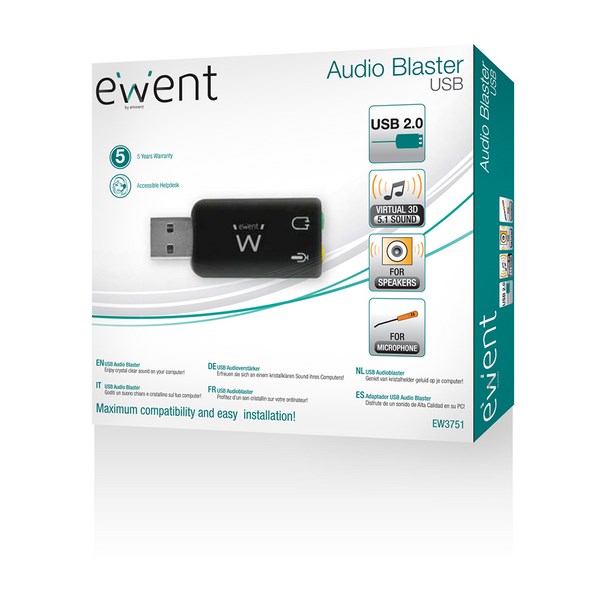 TARJETA DE SONIDO EXTERNA 5.1 USB AUDIO BLASTER