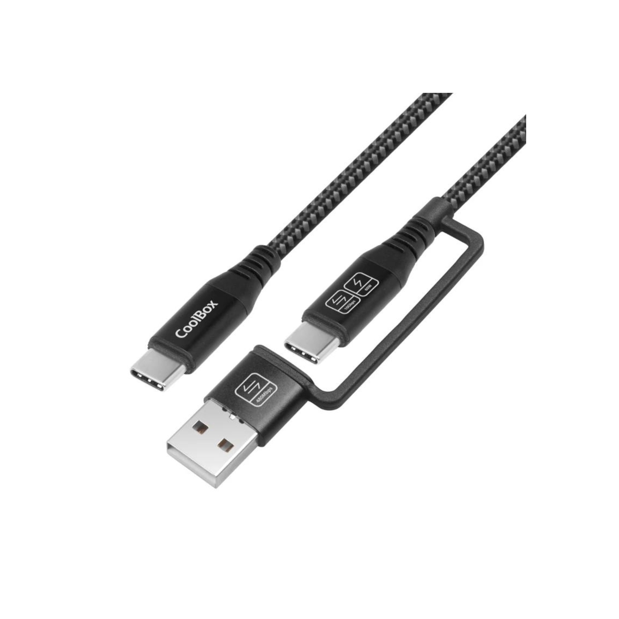 COOLBOX CABLE TRENZ USB-C+A/USB-C 3.2 GEN2 1.8